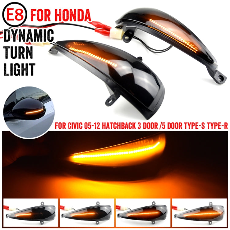1pair For Honda Civic 8th Rearview Mirror Turn Signal Indicator Lights(Single Yellow Light Running) - Arrow Turn Lights by PMC Jewellery | Online Shopping South Africa | PMC Jewellery | Buy Now Pay Later Mobicred