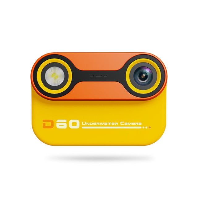 D60 3m Water-resistant 2K HD 10X 2.4-inch Outdoor Photo Video Recording Children Mini Camera(Yellow)