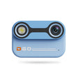 D60 3m Waterproof 2K HD 10X 2.4-inch Outdoor Photo Video Recording Children Mini Camera(Blue) - Children Cameras by PMC TechLife | Online Shopping South Africa | PMC TechLife | Buy Now Pay Later Mobicred