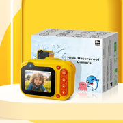 D60 3m Water-resistant 2K HD 10X 2.4-inch Outdoor Photo Video Recording Children Mini Camera(Yellow)