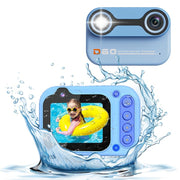 D60 3m Water-resistant 2K HD 10X 2.4-inch Outdoor Photo Video Recording Children Mini Camera(Yellow)