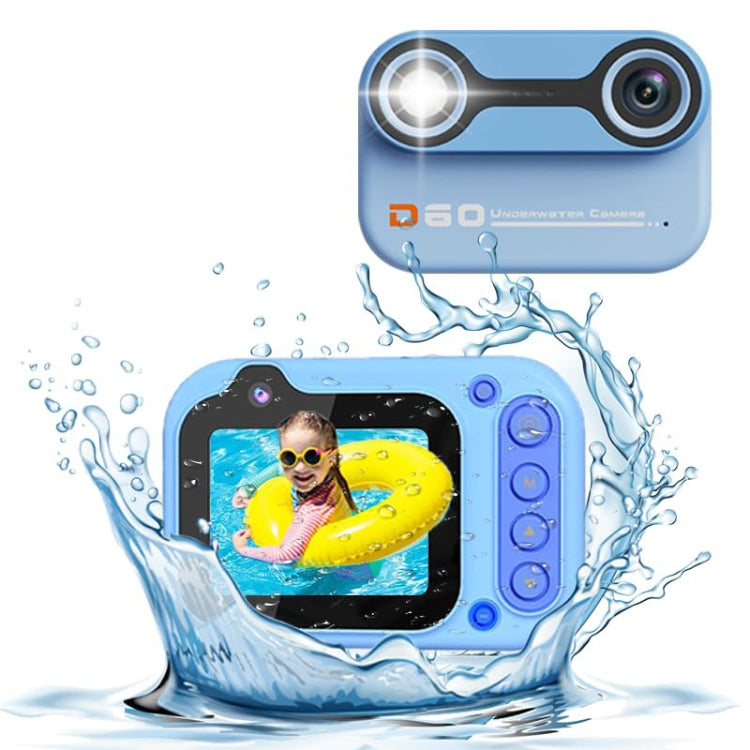 D60 3m Water-resistant 2K HD 10X 2.4-inch Outdoor Photo Video Recording Children Mini Camera(Yellow)
