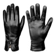 Women Sheepskin Wool Fleece Lined Windproof Warm Gloves Touchscreen Thick Snow Driving Gloves, Size: L(Black) - free shipping - PMC TechLife - Order now!