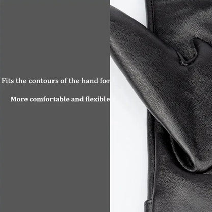 Women Sheepskin Wool Fleece Lined Windproof Warm Gloves Touchscreen Thick Snow Driving Gloves, Size: XL(Black) - Full Finger Gloves by PMC Jewellery | Online Shopping South Africa | PMC Jewellery | Buy Now Pay Later Mobicred