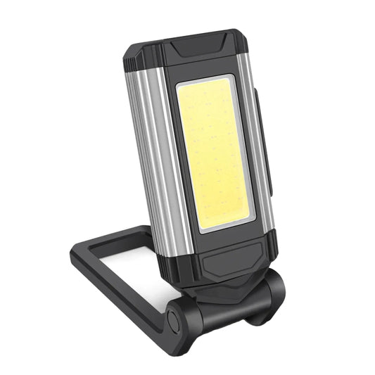 E-SMARTER K011 USB Rechargeable Repair Light With Magnet COB Strong Light Flashlight, Style: A Foldable Silver - Other Tools by E-SMARTER | Online Shopping South Africa | PMC Jewellery | Buy Now Pay Later Mobicred