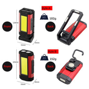 E-SMARTER K011 USB Rechargeable Repair Light With Magnet COB Strong Light Flashlight, Style: A Foldable Silver
