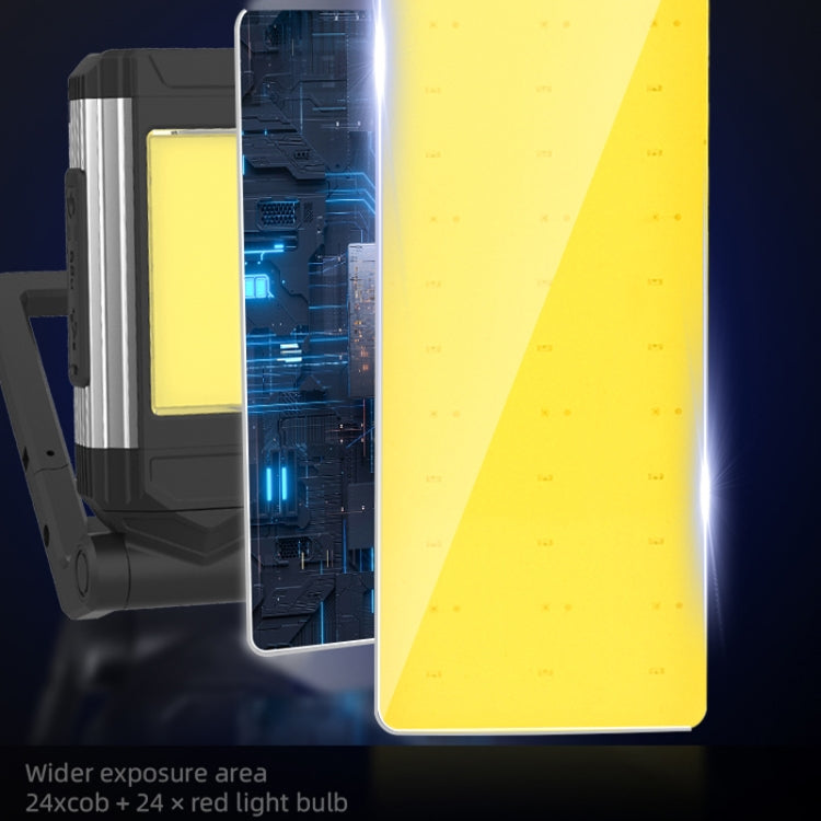 E-SMARTER K011 USB Rechargeable Repair Light With Magnet COB Strong Light Flashlight, Style: A Foldable Red - Other Tools by E-SMARTER | Online Shopping South Africa | PMC Jewellery | Buy Now Pay Later Mobicred