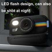 2.0-Inch LED Flash 1080P HD Recording Photo Printing Camera With 3-Rolls Paper, Color: Purple