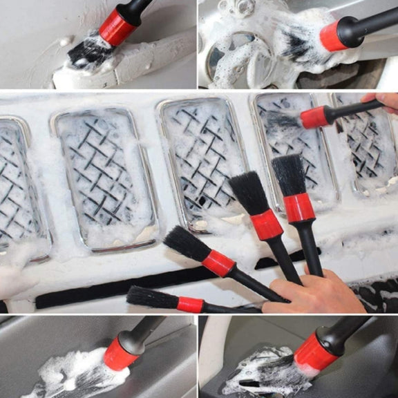 11pcs /Set Car Wash Cleaning Gap Detail Short Handle Brush(Blue)