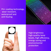 LED Flexible Screen Advertising  Large Screen Supports APP Bluetooth Control 52.4 x 7.6 Inch US Plug