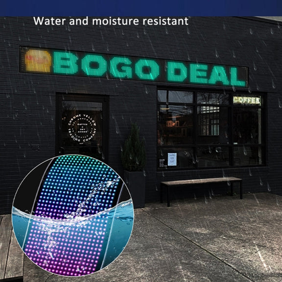 LED Flexible Screen Advertising  Large Screen Supports APP Bluetooth Control 69.4  x 7.6 Inch US Plug