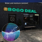 LED Flexible Screen Advertising  Large Screen Supports APP Bluetooth Control 52.4 x 7.6 Inch US Plug