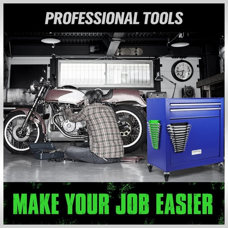 12-Slot Plastic Magnetic Removable Tray Wrench Storage Bracket(Black+Orange) - Other Tools by PMC TechLife | Online Shopping South Africa | PMC TechLife | Buy Now Pay Later Mobicred