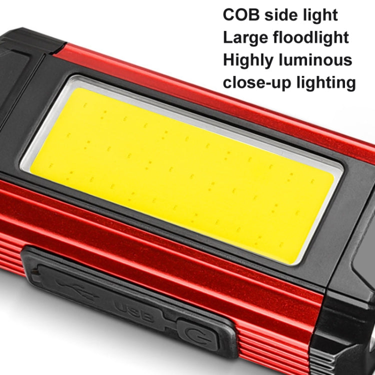 E-SMARTER K011 Bike LED Lamp USB Rechargeable Cycling Light COB Bright Flashlight(Silver) - free shipping - PMC Jewellery - Order now!