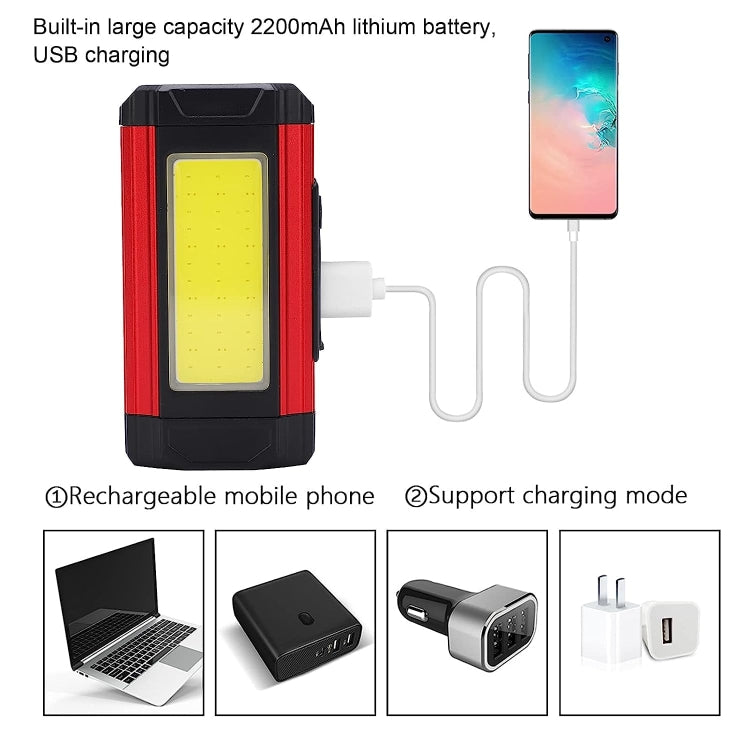 E-SMARTER K011 Bike LED Lamp USB Rechargeable Cycling Light COB Bright Flashlight(Silver) - free shipping - PMC Jewellery - Order now!