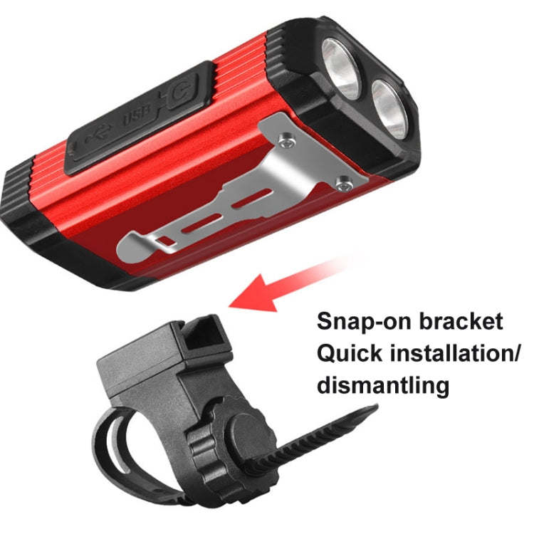 E-SMARTER K011 Bike LED Lamp USB Rechargeable Cycling Light COB Bright Flashlight(Silver) - free shipping - PMC Jewellery - Order now!