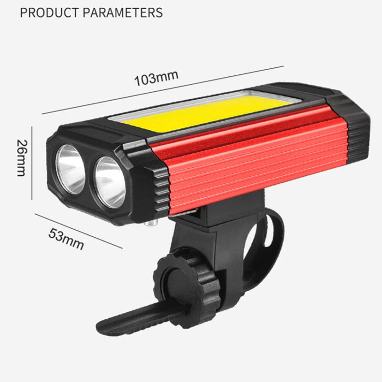 E-SMARTER K011 Bike LED Lamp USB Rechargeable Cycling Light COB Bright Flashlight(Silver) - free shipping - PMC Jewellery - Order now!