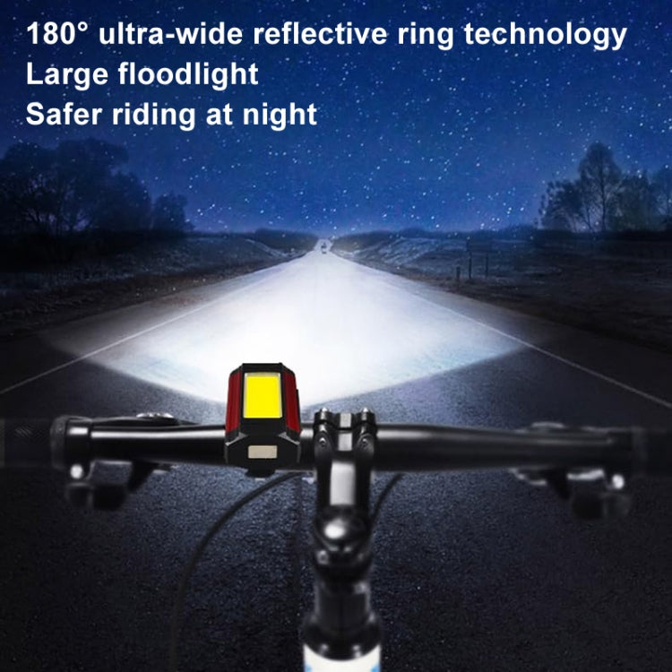 E-SMARTER K011 Bike LED Lamp USB Rechargeable Cycling Light COB Bright Flashlight(Silver) - free shipping - PMC Jewellery - Order now!