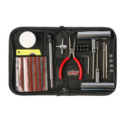 46pcs /Set Car Tubeless Tire Repair Needle Rubber Strip Valve Tip Needle-nosed Pliers Tool Set(With Bag)