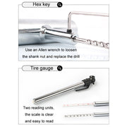 46pcs /Set Car Tubeless Tire Repair Needle Rubber Strip Valve Tip Needle-nosed Pliers Tool Set(With Bag)