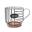 Coffee Companion Storage Rack Cup-Shaped Kitchen Storage Basket, Color: Black with Words - free shipping - PMC TechLife - Order now!