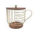 Coffee Companion Storage Rack Cup-Shaped Kitchen Storage Basket, Color: Gold No Words + Lid - free shipping - PMC TechLife - Order now!