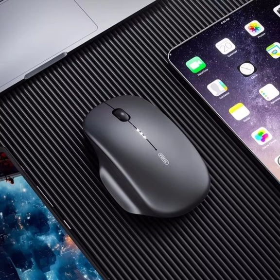 Inphic M1 2nd Generation Wireless Mice Rechargeable Mute Business Office Home Laptop Mouse, Color: 2.4G Black