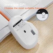 Inphic M1 2nd Generation Wireless Mice Rechargeable Mute Business Office Home Laptop Mouse, Color: 2.4G Black