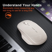 Inphic M1 2nd Generation Wireless Mice Rechargeable Mute Business Office Home Laptop Mouse, Color: 2.4G Black