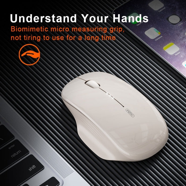 Inphic M1 2nd Generation Wireless Mice Rechargeable Mute Business Office Home Laptop Mouse, Color: 2.4G Black