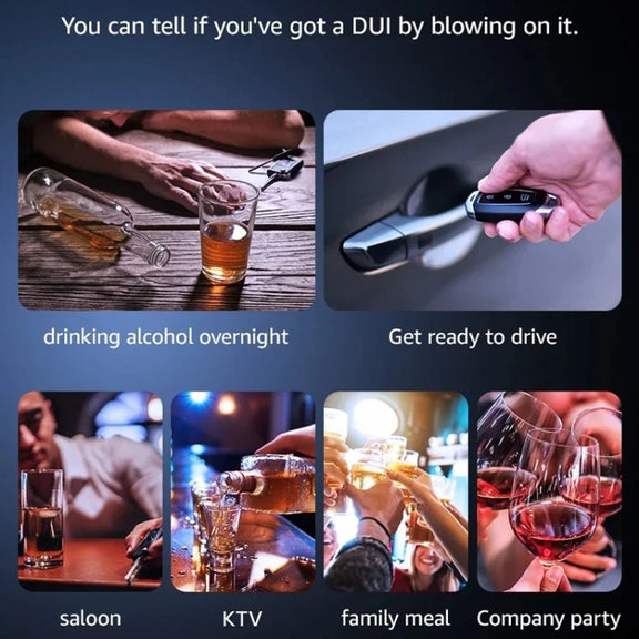 Portable Digital Alcohol Tester Breathalyzer Rechargeable Alcohol Test Tool