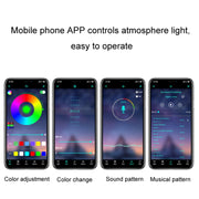 Eight-Color LED Voice Control Car Music Rhythm Atmosphere Light, Specification: 5V USB With Switch APP + Remote Control