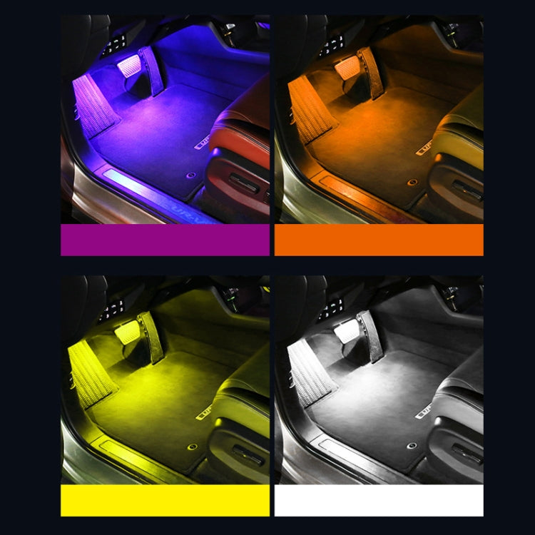 Eight-Color LED Voice Control Car Music Rhythm Atmosphere Light, Specification: 5V USB Remote Control