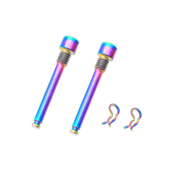 Mountain Road Bicycle Titanium Alloy Clip Pad Latch With Retaining Spring, Color: Pin + Circlip Colorful