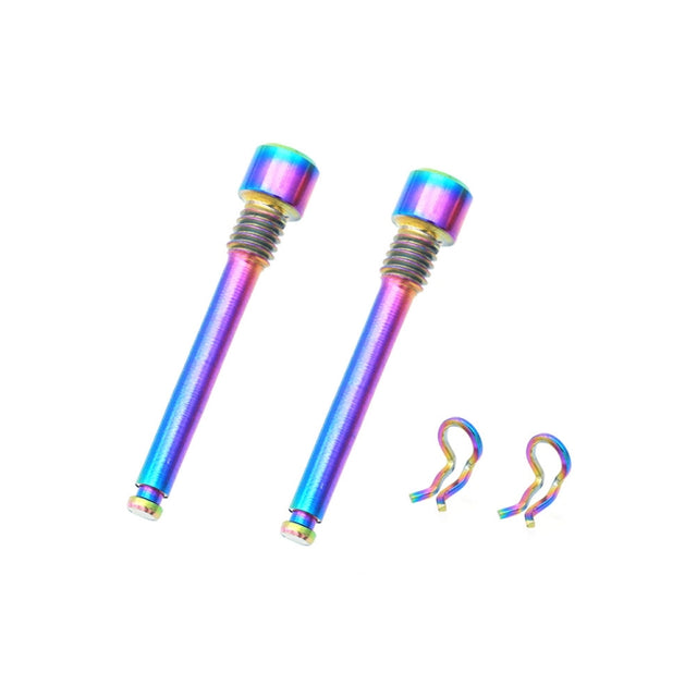 Mountain Road Bicycle Titanium Alloy Clip Pad Latch With Retaining Spring, Color: Pin + Circlip Colorful
