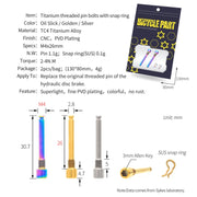 Mountain Road Bicycle Titanium Alloy Retaining Spring, Color: Steel Circlip Gold