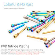 Mountain Road Bicycle Titanium Alloy Clip Pad Latch With Retaining Spring, Color: Pin + Circlip Colorful