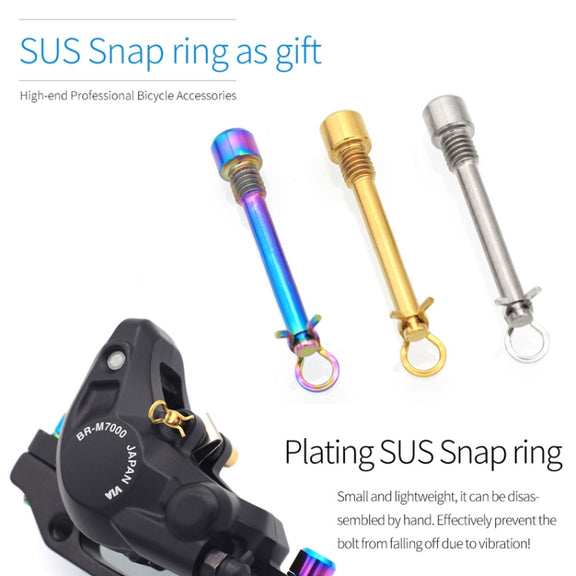 Mountain Road Bicycle Titanium Alloy Clip Pad Latch With Retaining Spring, Color: Pin + Circlip Colorful