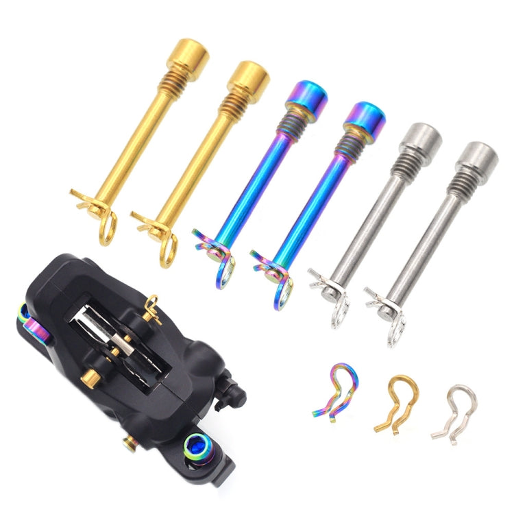 Mountain Road Bicycle Titanium Alloy Clip Pad Latch With Retaining Spring, Color: Pin + Circlip Colorful