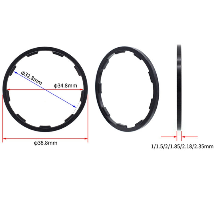 Bicycle Hub Freehub Slotted Flywheel Gasket, Size: 2mm