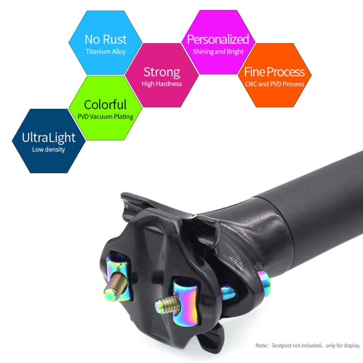 Bicycle Titanium Alloy Seat Post Locking Screws, Color: M6x40 Titanium - Bicycle Saddle by PMC TechLife | Online Shopping South Africa | PMC TechLife | Buy Now Pay Later Mobicred