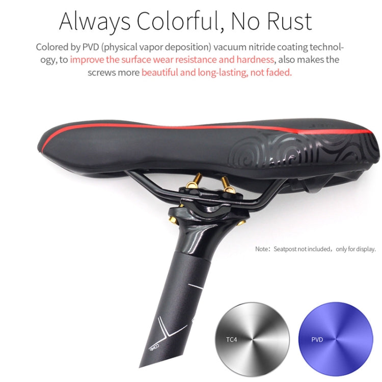 Bicycle Titanium Alloy Seat Post Locking Screws, Color: M6x30 Gold - Bicycle Saddle by PMC TechLife | Online Shopping South Africa | PMC TechLife | Buy Now Pay Later Mobicred