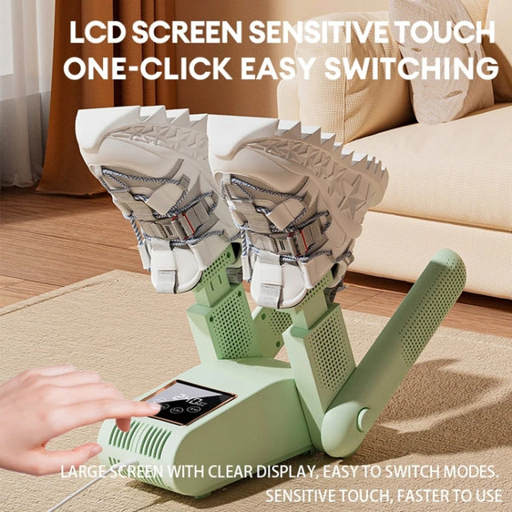 UV Antibacterial LED Touch Intelligent Constant Temperature Shoe Dryer, Spec: US Plug(Green)