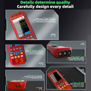BSIDE O9 Digital Handheld Dual Channel 50MHz Oscilloscope Signal Source Multimeter, Spec: With Dual Oscilloscope Probe (Red)