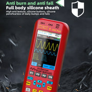 BSIDE O9 Digital Handheld Dual Channel 50MHz Oscilloscope Signal Source Multimeter, Spec: With Single Oscilloscope Probe (Red)