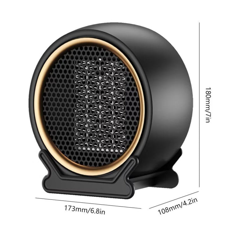 1800W Desktop High-power Two-speed Heater Household Fast Heating Heater, Spec: UK Plug(Black) - Electric Heaters by PMC TechLife | Online Shopping South Africa | PMC TechLife | Buy Now Pay Later Mobicred