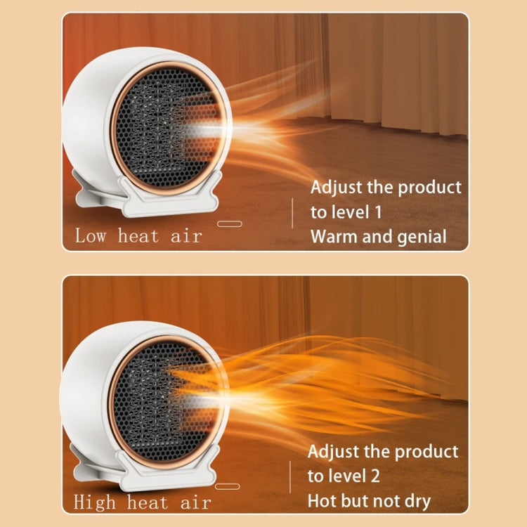 1800W Desktop High-power Two-speed Heater Household Fast Heating Heater, Spec: EU Plug(Black)