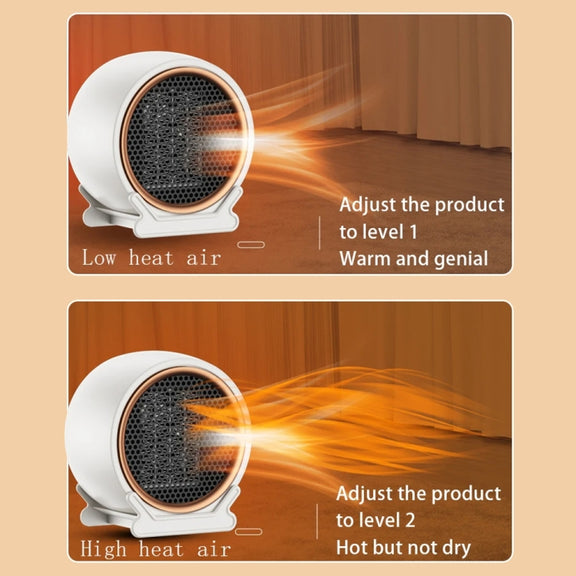 1800W Desktop High-power Two-speed Heater Household Fast Heating Heater, Spec: UK Plug(White)