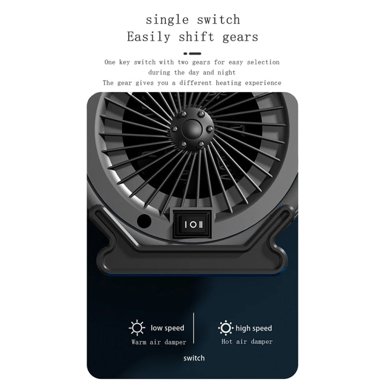 1800W Desktop High-power Two-speed Heater Household Fast Heating Heater, Spec: EU Plug(Black)