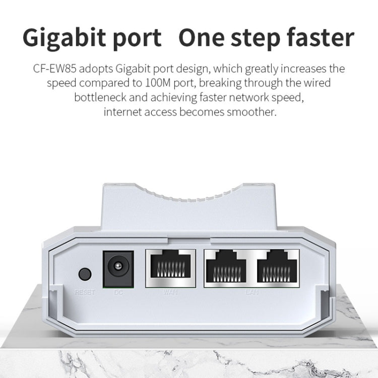 COMFAST CF-EW85 1300Mbps 2.4G/5.8G Gigabit Wireless AP Signal Amplifier Supports DC/POE Power Supply US Plug